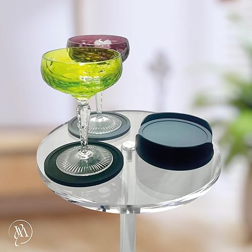 Miniatura 2 de Mesa auxiliar de acrílico transparente  10 pulgadas de ancho x 21.3 pulgadas de alto  Mesa auxiliar moderna para sala de estar o dormitorio  Estilo