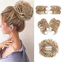 Vista 40 de Peine de moño desordenado con clip lateral para mujer, corto, natural, lacio, versátil, ajustable, fácil de peinar, piezas de cabello