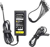 Vista 1 de Fancy Buying Adaptador de corriente para cámara de seguridad, 12 V, 5 A, 100 V-240 V CA a CC, cable divisor de alimentación de 8 vías, certificado