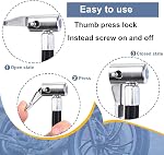 Flexible Tire Valve Extension Adapter, Inflator Hose Adapter, Locking Air Chuck Quick Connect and Release, Pressure Adjustable Tire Inflator Pump Hose Adapter for Car Motorcycle Bike,1PC