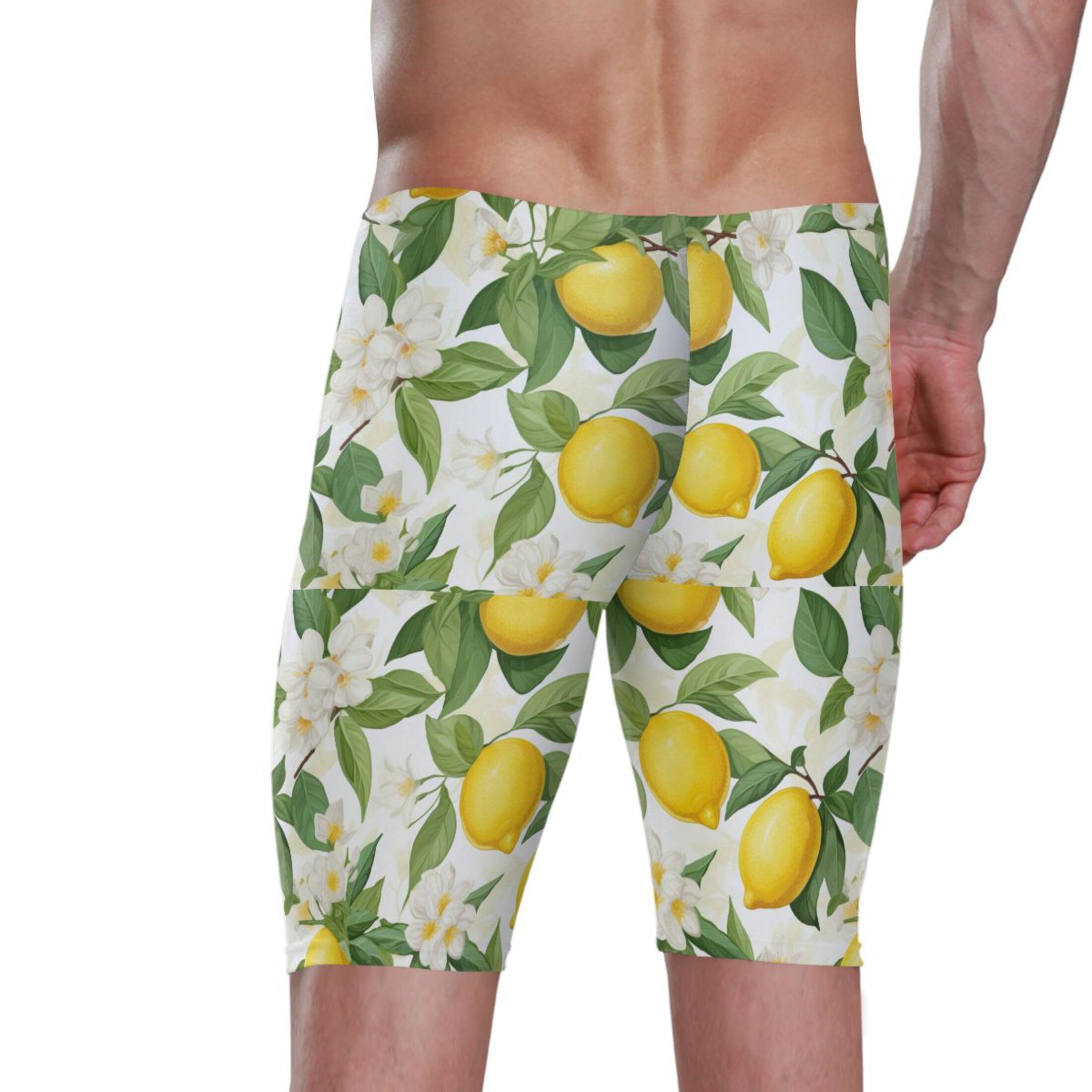 UMIRIKO Lemon Flowers Men's Swim Jammers Swimsuit M B0401746