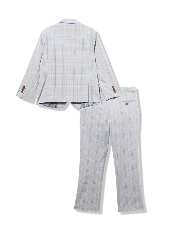 Isaac Mizrahi Boys' Slim-Fit Plaid 2 Piece Suit- Husky Sizes by Isaac Mizrahi - Image 3