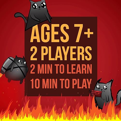 Miniatura 4 de Exploding Kittens Original 2 Player Edition  Juegos divertidos para la noche de juegos en familia  Juegos de cartas divertidos para edades de 7 años