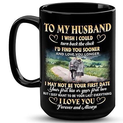 VUNVUT86 Husband Gifts - Husband Gifs from Wife - Fathers Day Husband Gifts - Valentine Day Gifts For Husband - Christmas, Anniversary, Birthday Gifts For Men, Groom To Be, Hubby, Dad, Boyfriend 15OZ