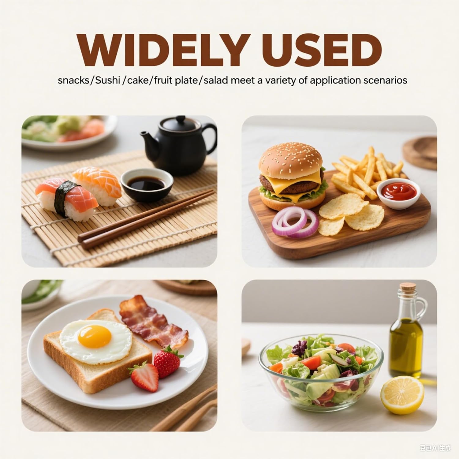 JIEYAO 100 Pcs Disposable Bamboo Plates, 4 Inch Square Wooden Bowls Appetizer Dessert Plates for Parties Weddings Catering Home Use