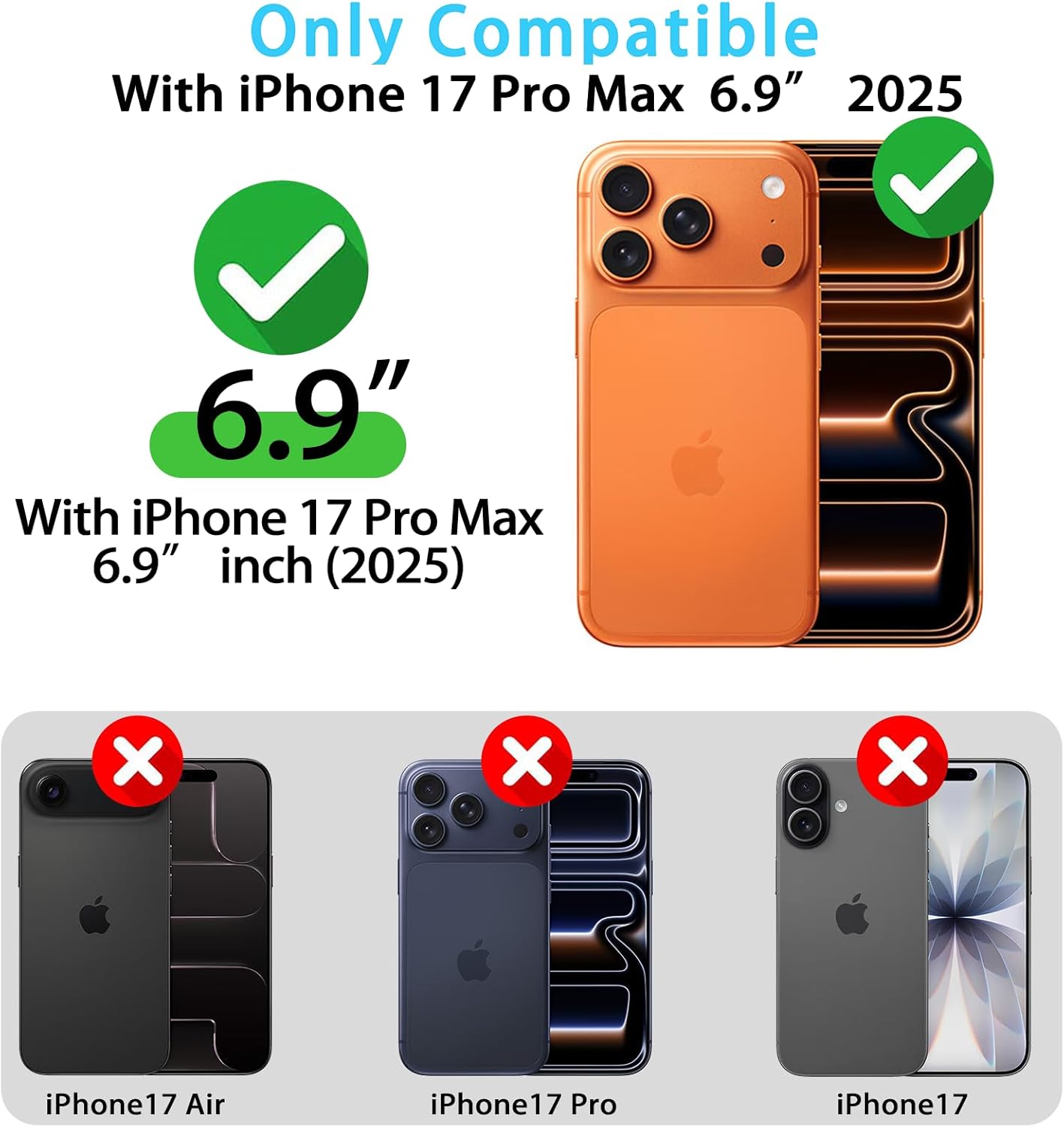 Skyseaco for iPhone 17 Pro Max Case with Magsafe Cute Striped Phone Case, Shockproof Slim Soft TPU and Hard PC Double Layer Protective Cover for Women, Brown - Image 2