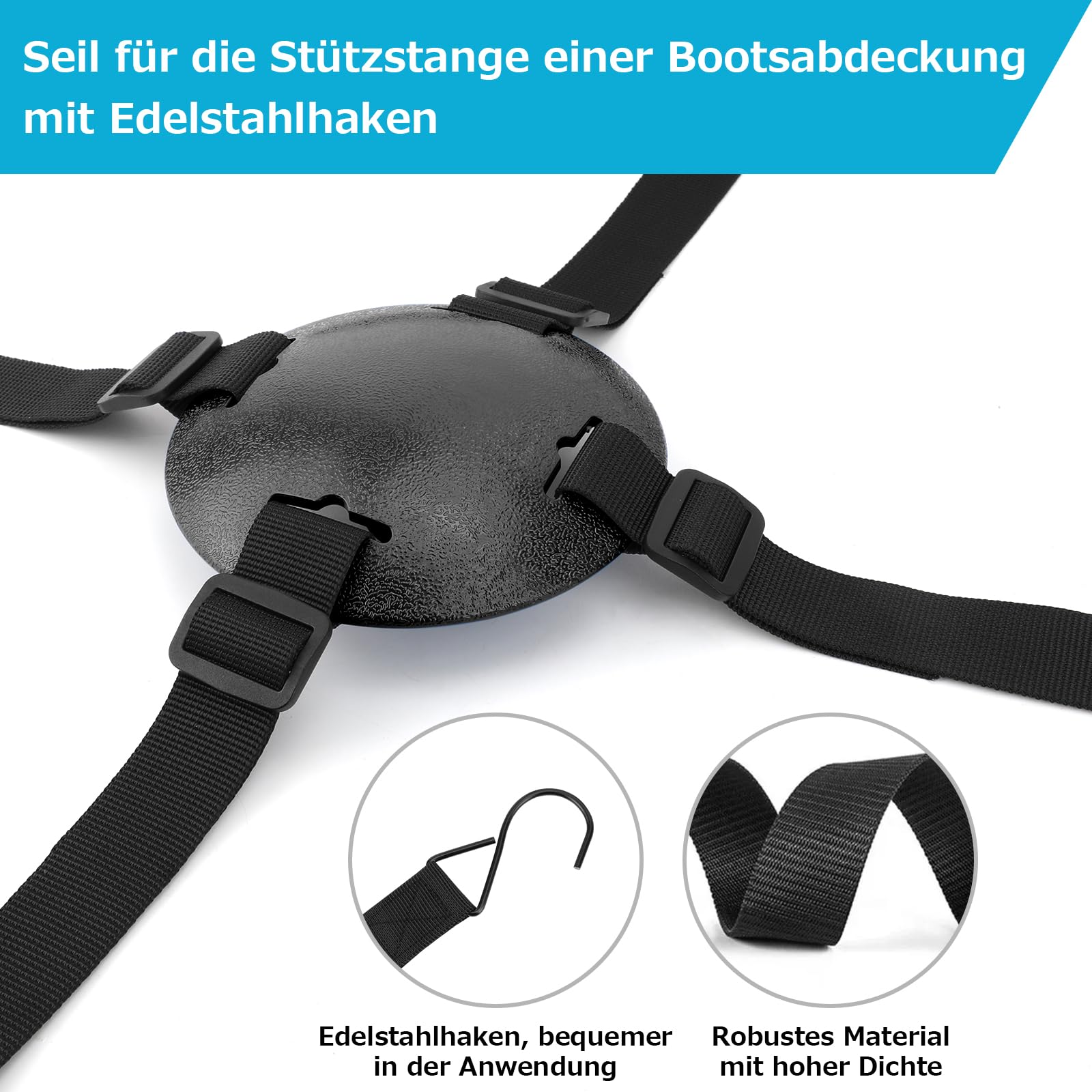 KOMCLUB Verstellbare Aluminium Stützstangen für Bootsabdeckungen