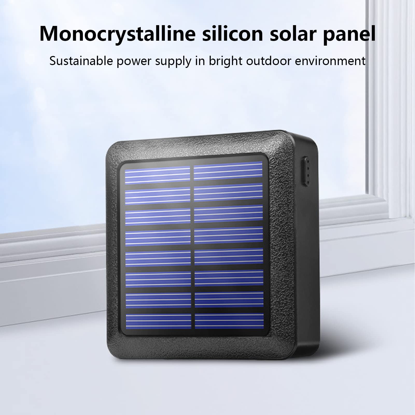 10000mAh Small Solar Phone Charger Banque d'alimentation à Double Entrée avec 3 Sorties USB et Lumière LED pour Le Camping en Plein Air, la Randonnée, la Pêche, Les Voyages