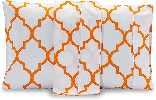 Miniatura 4 de Elegant Comfort Juego de 2 fundas de almohada estampadas con patrón de calidad egipcia de 1500 hilos, diseños clásicos atemporales, tejido suave y