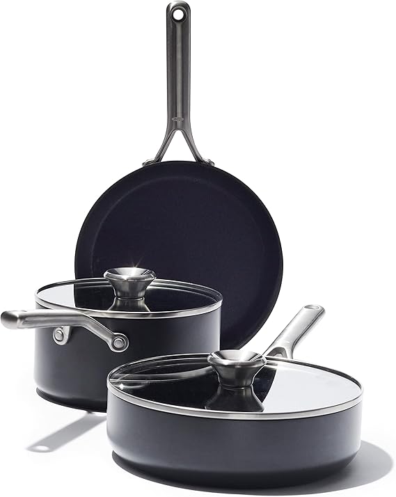 OXO Professional Hard Anodized PFASFree Nonstick, 5 Piece Cookware