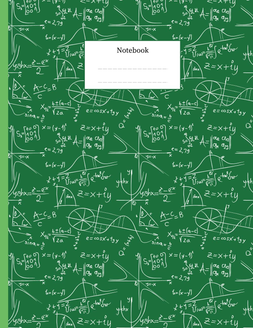 Graphing Notebook for Math - Quad ruled 4 squares per inch: Math notebook - 8.5x11" with 4x4 quad ruling. Also suitable for engineering and chemistry.