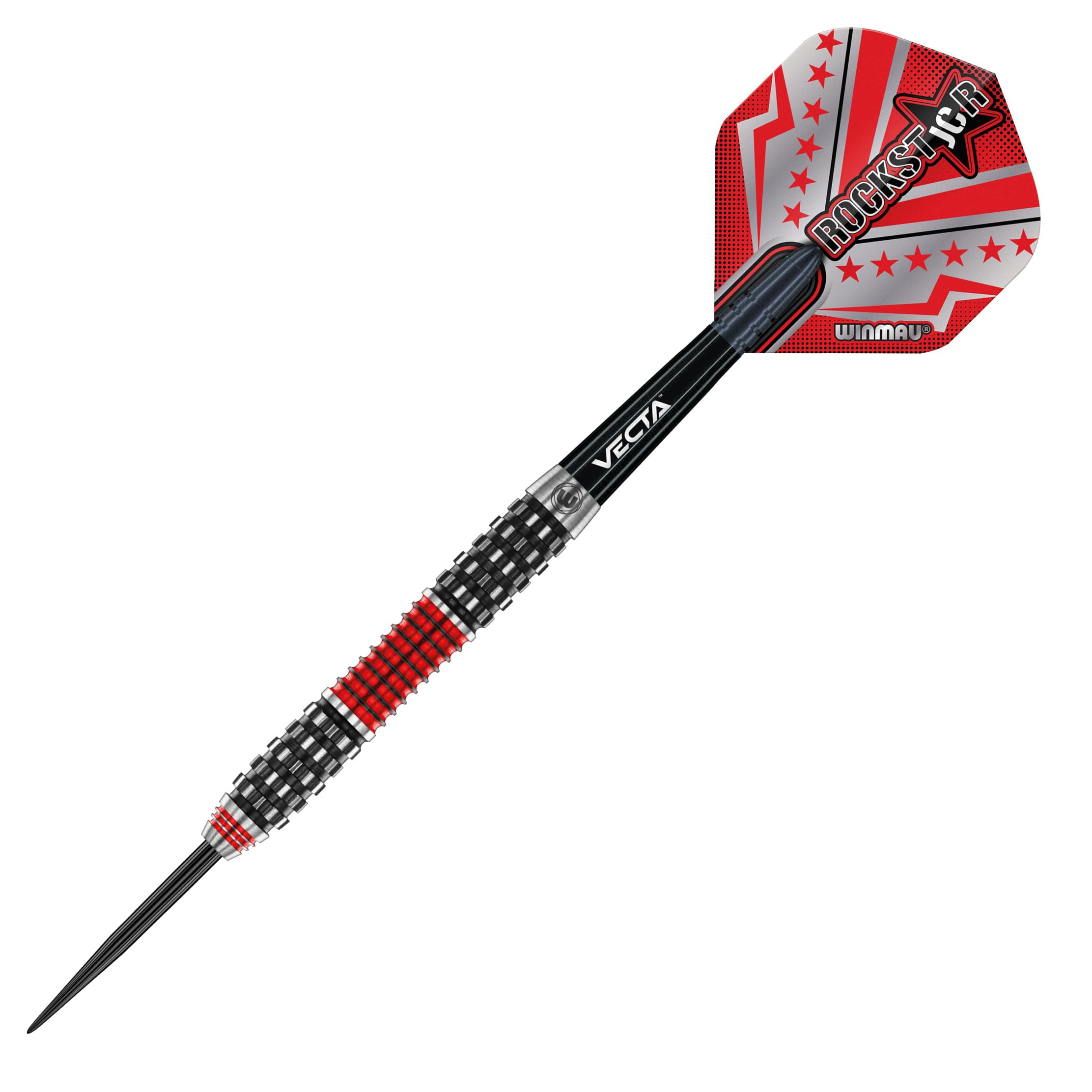 WINMAU Joe Cullen Rockstar Series RS 1.0 24 Gram Professional Steeltip Tungsten Darts Set including Flights and Shafts (stems) - Image 3