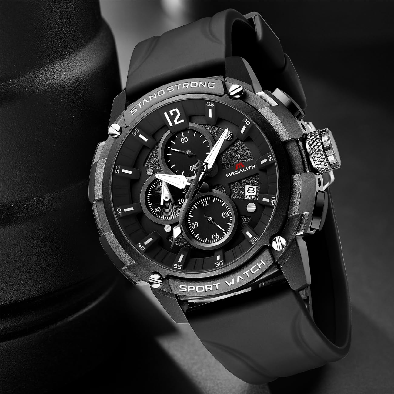 MEGALITH Heavy Duty Watches for Men: Military Sport Analog Chronograph with Luminous - Waterproof Design for Daily Casual Wear and Outdoor Sport Hiking Camping - Model 8231 — view 8