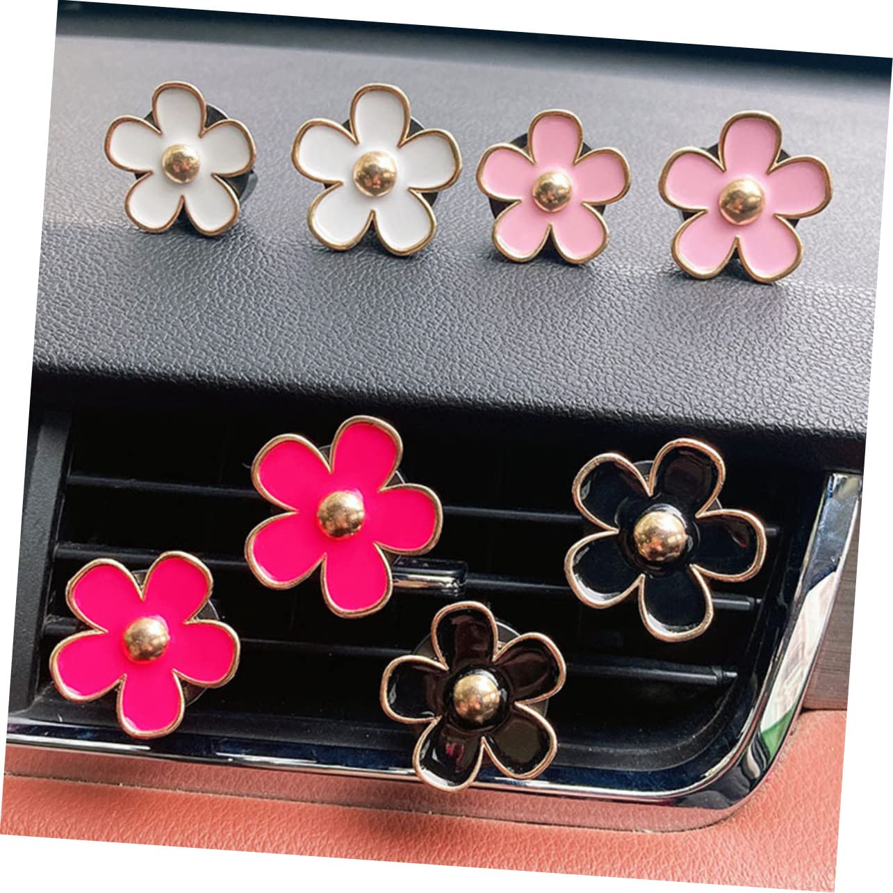 Mobestech 18pezzi Clip Decorativa Per Bocchetta Aria Auto Design Floreale Per Interni Auto Accessorio Elegante e Leggero Per Diffusione Di Profumo e Decorazione