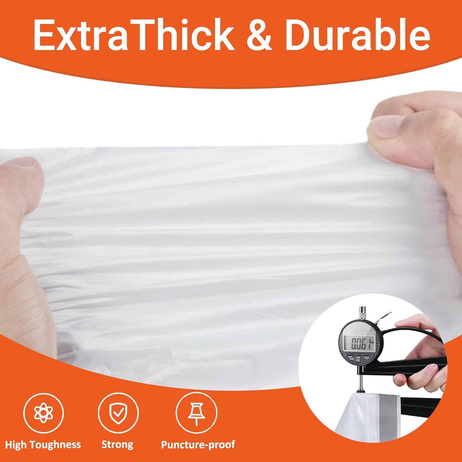 Code G (200 Count) 8 Gallon/30 Liter Heavy Duty Drawstring Plastic Trash Bags | 1.2 Mil Reliable1st Compatible with simpleman Code G | White Drawstring Garbage Liners 8 Gallon | 30 Liter