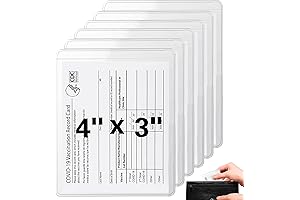 Vaccine Card Holder, Premium 6-Pack Waterproof Vaccine Card Protector for Immunization Record...