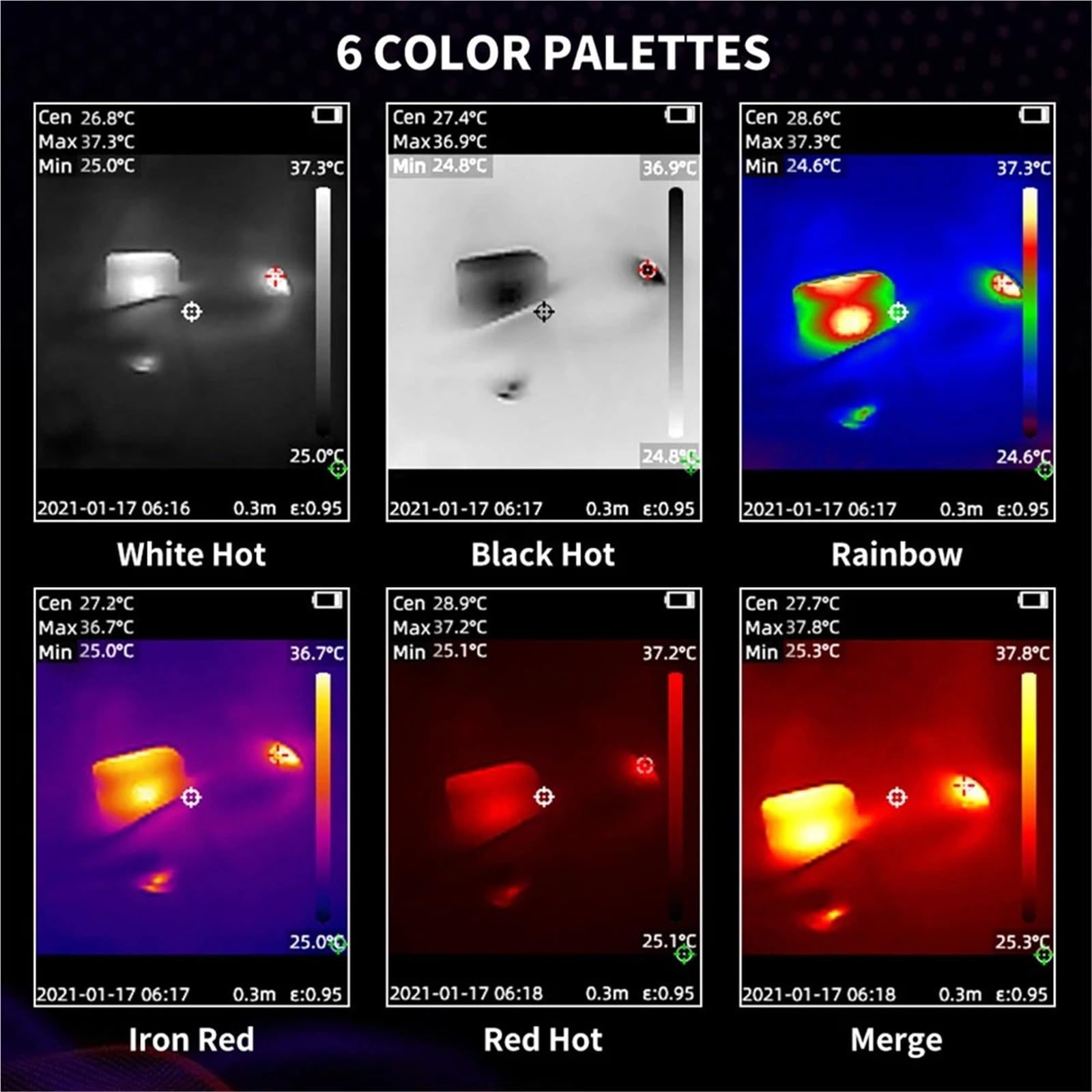 Ręczna kamera termowizyjna, kamera termowizyjna o rozdzielczości 240x240 IR. Kamera termowizyjna na podczerwień Szybka anomalia(I96 PRO)