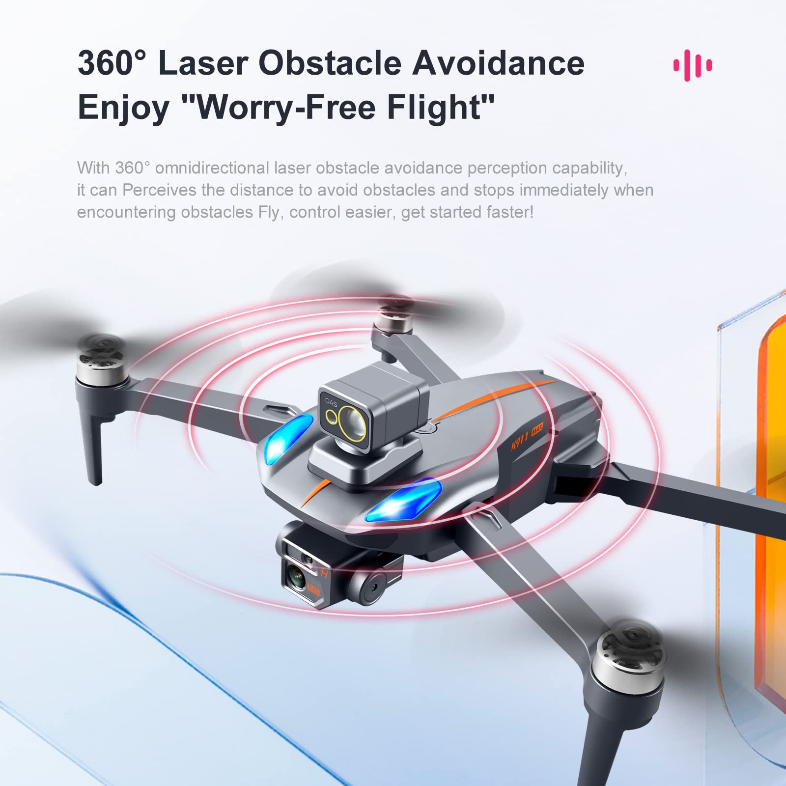 Droni RC con videocamera HD 8k per Adulti, Mini Drone per Principianti, prevenzione Intelligente degli Ostacoli, Durata della Batteria di 75 Minuti, Motore brushless, Zoom 50x, modalità senz