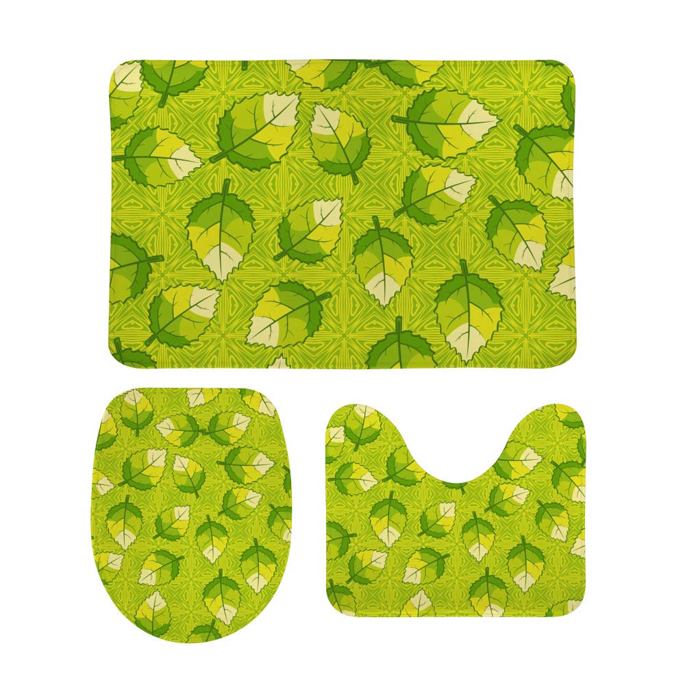 Tapis de salle de bain motif feuilles pour une ambiance nature