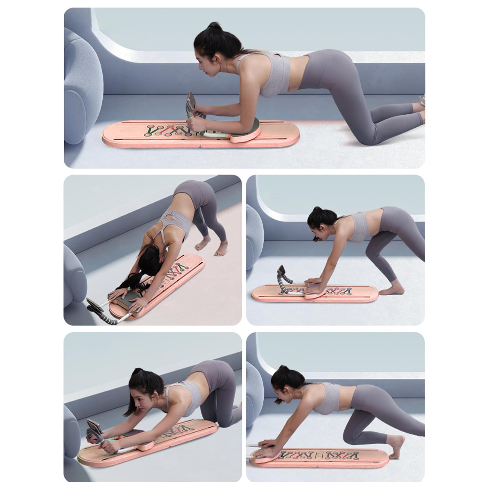 Máquina De Pilates Reformar - Accesorios de Fitness y Ejercicio Plegables,Tabla De Pilates Para Entrenamiento De Abdominales Y Core,Para Oficina Entrenamiento Rehabilitación Empaquetado