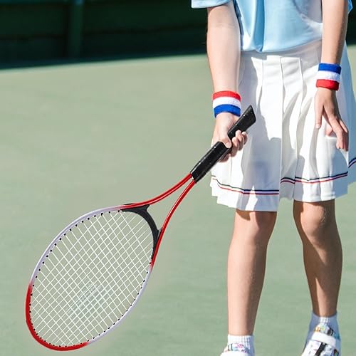 Miniatura 3 de Solo raqueta de tenis, equipo de tenis, agarre antideslizante, cuerdas de nailon de alta resistencia, profesional para parque, patio trasero y