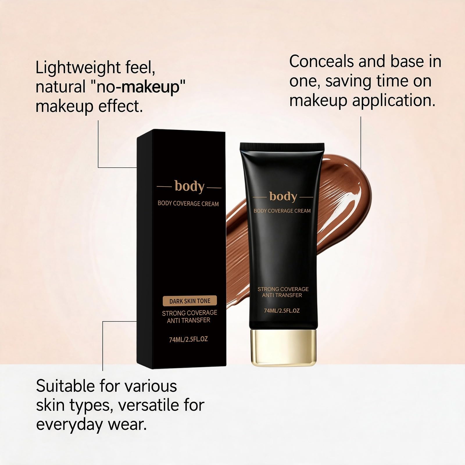 Coverage Concealer,Fond de Teint Illuminateur Camouflage Haute Couvrance