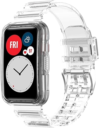 Miniatura 10 de Paquete de 3 correas compatibles con Huawei FitFit NewFit 2 con funda, correa resistente a prueba de golpes para Huawei Watch Fit 2, funda