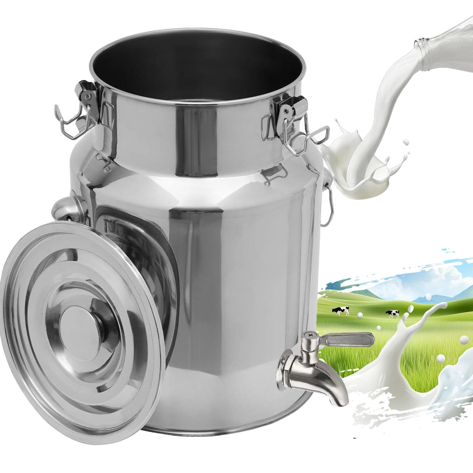 Seau à lait hermétique résistant pour éviter les fuites de liquides pendant le transport