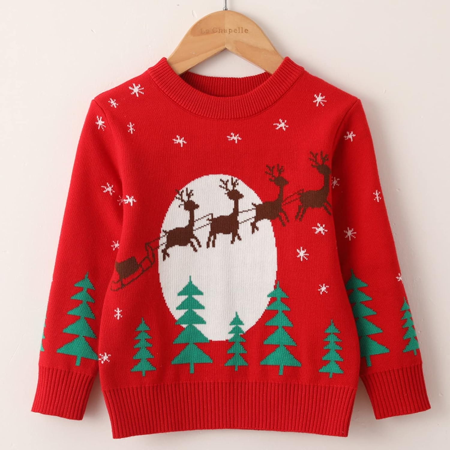 Kids Boys Girls Christmas Sweaters Holiday Reindeer Knit Pullover Sweatshirt Funny Long Sleeve Tops Shirt 2-8 Years - Image 4