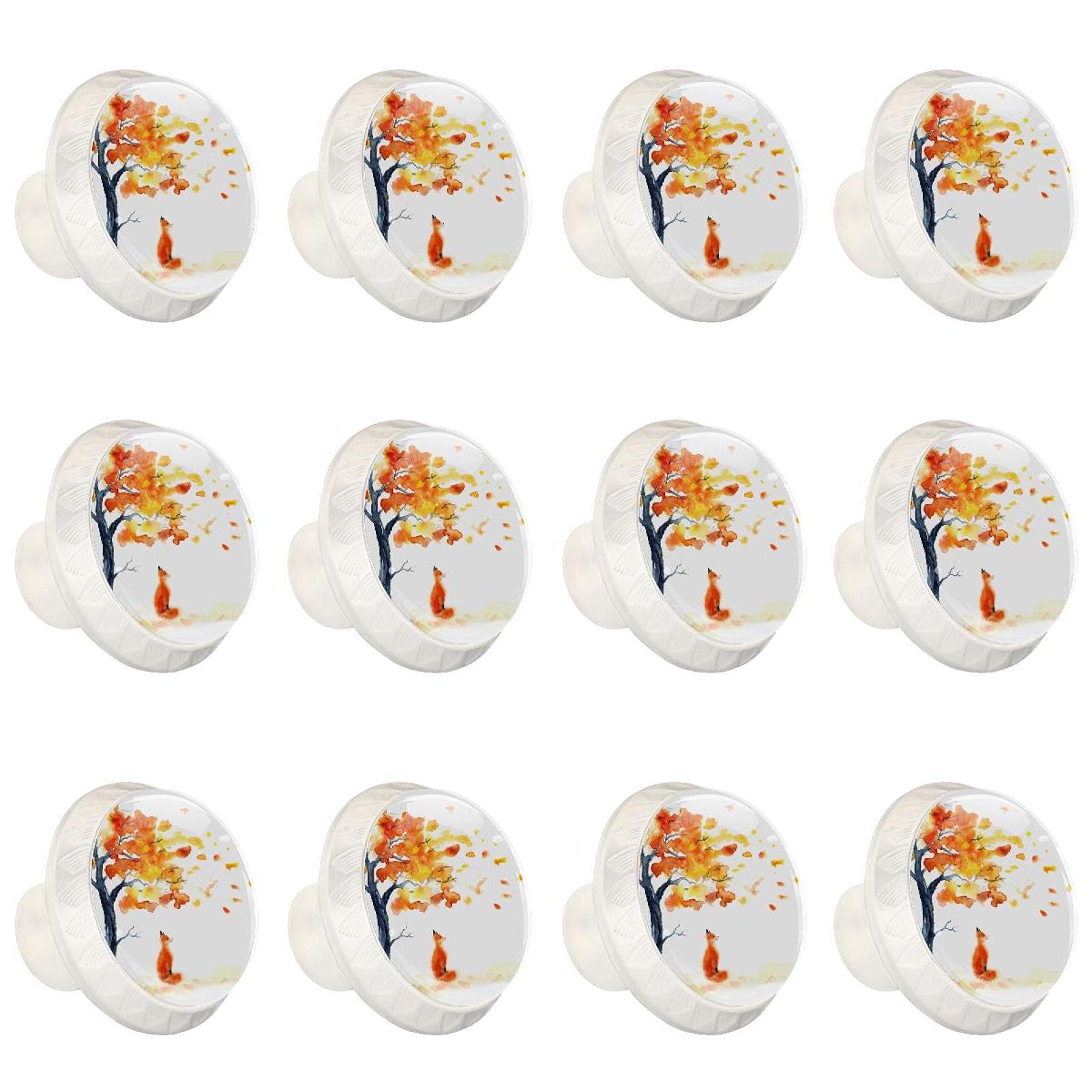 Boutons de placard en verre cristal à motif fleurs roses