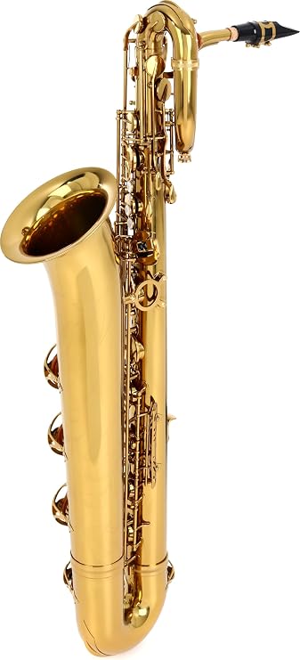 BetterSax Classic Baritone Saxophone - Professional-Grade Instrument with Dark Gold Lacquer Finish - Complete Kit for Beginners and Pros - Includes Mouthpiece, Neckstrap, and Durable Case