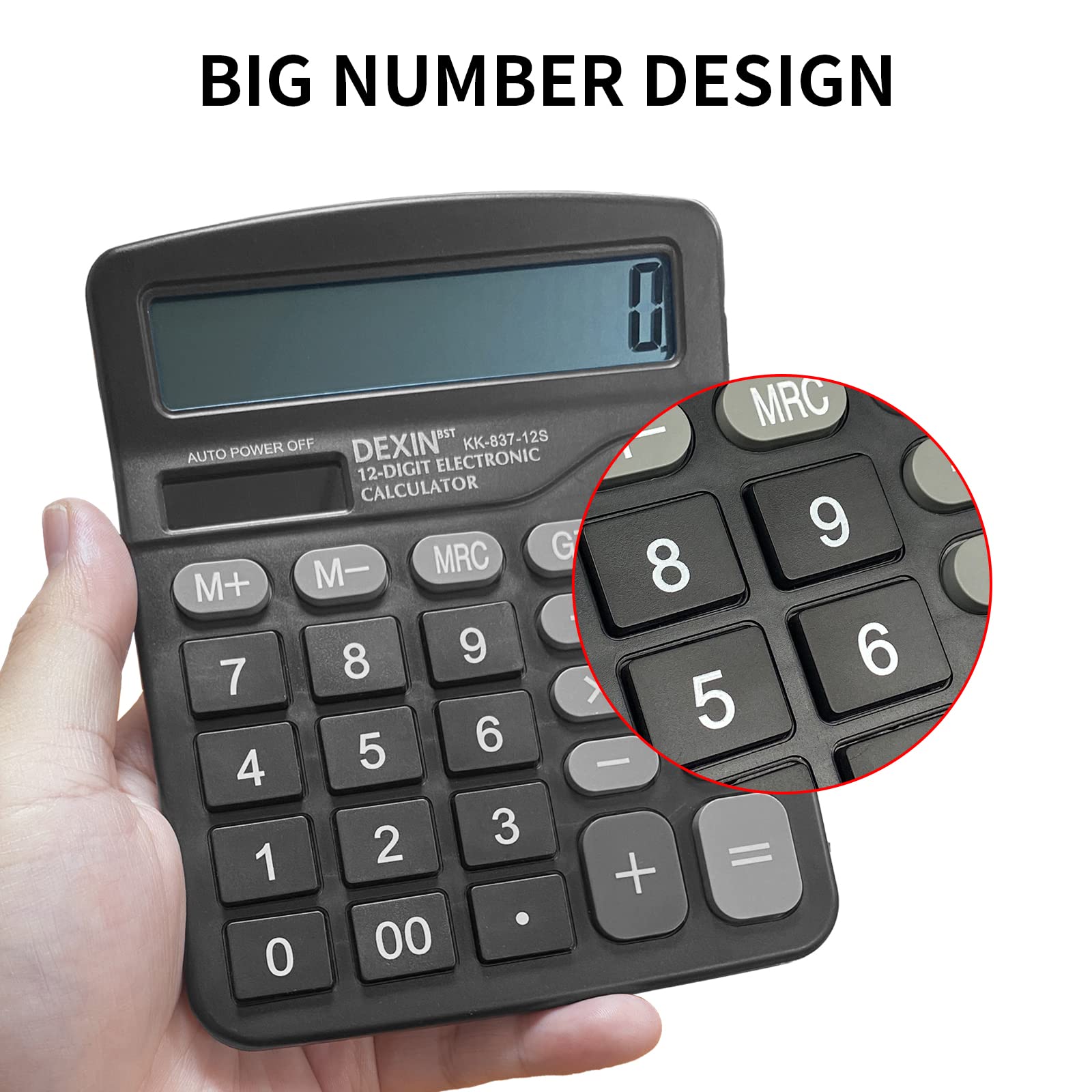 Calculatrice électronique De Bureau à 12 Chiffres Erichkrause Ecran Lcd A 12 Chiffres Double Memoire Fonctions De Calcul Avancees Couleur Noire