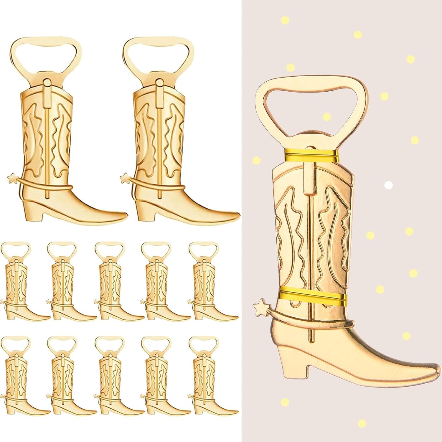 30PCS Cowboy Boots Bottle Openers for Favors,Gifts,Decorations or Souvenirs to Guests at Wedding,Baby Shower or Bridal shower Party