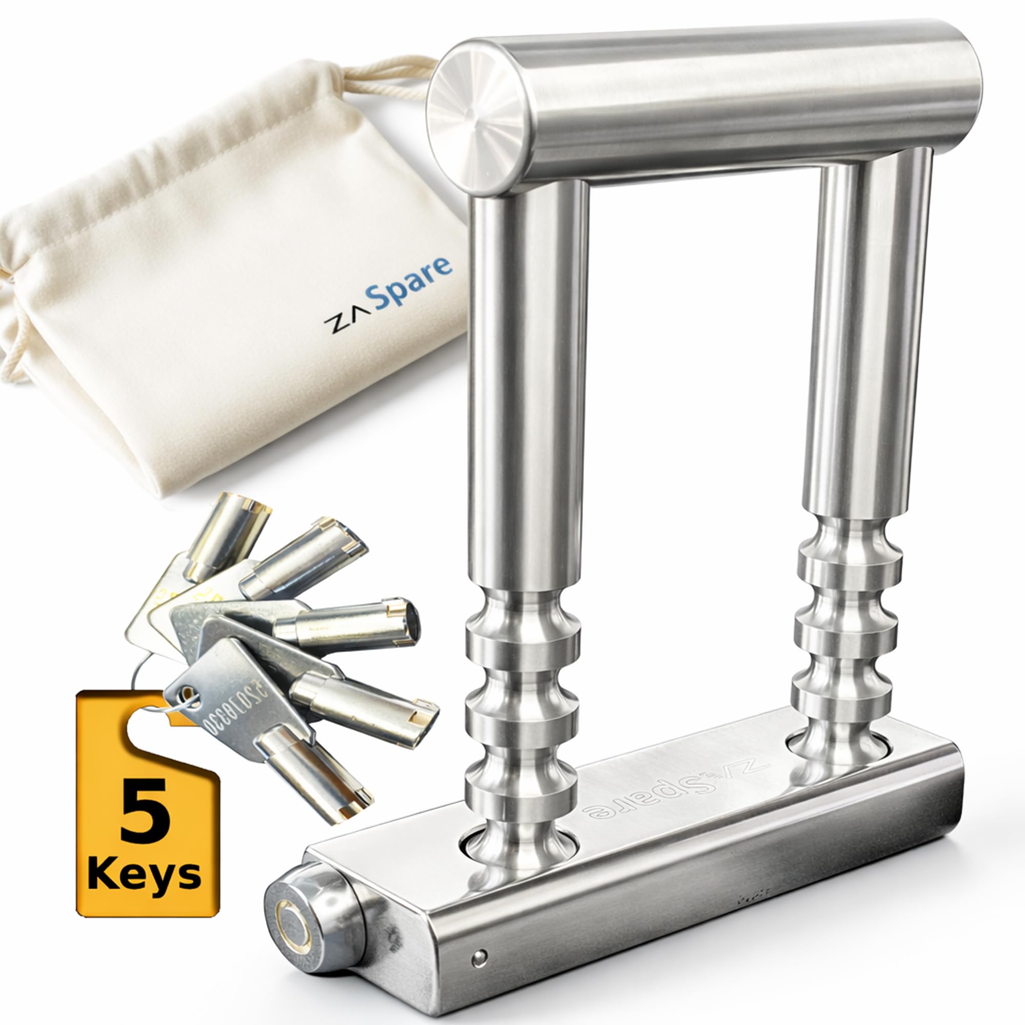 Lucchetto a scatto in acciaio inox - Con chiave, serratura impermeabile per porte di camere da letto, patio e giardini | Leroy Merlin