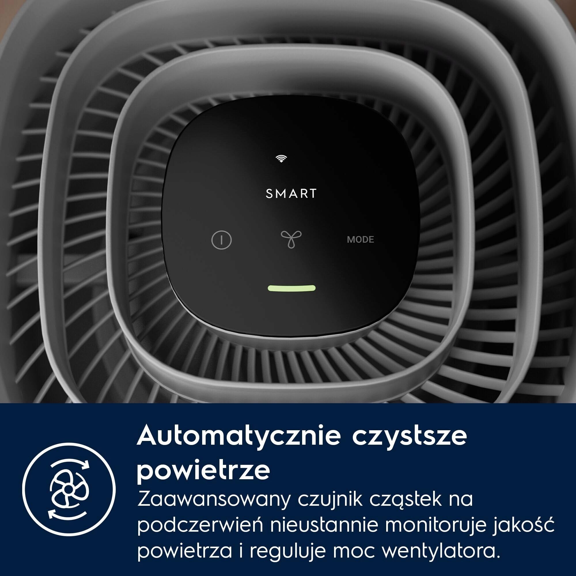 Oczyszczacz powietrza Pure 500, podłączony, filtracja HEPA, tłumik, szary, EPO50371UG