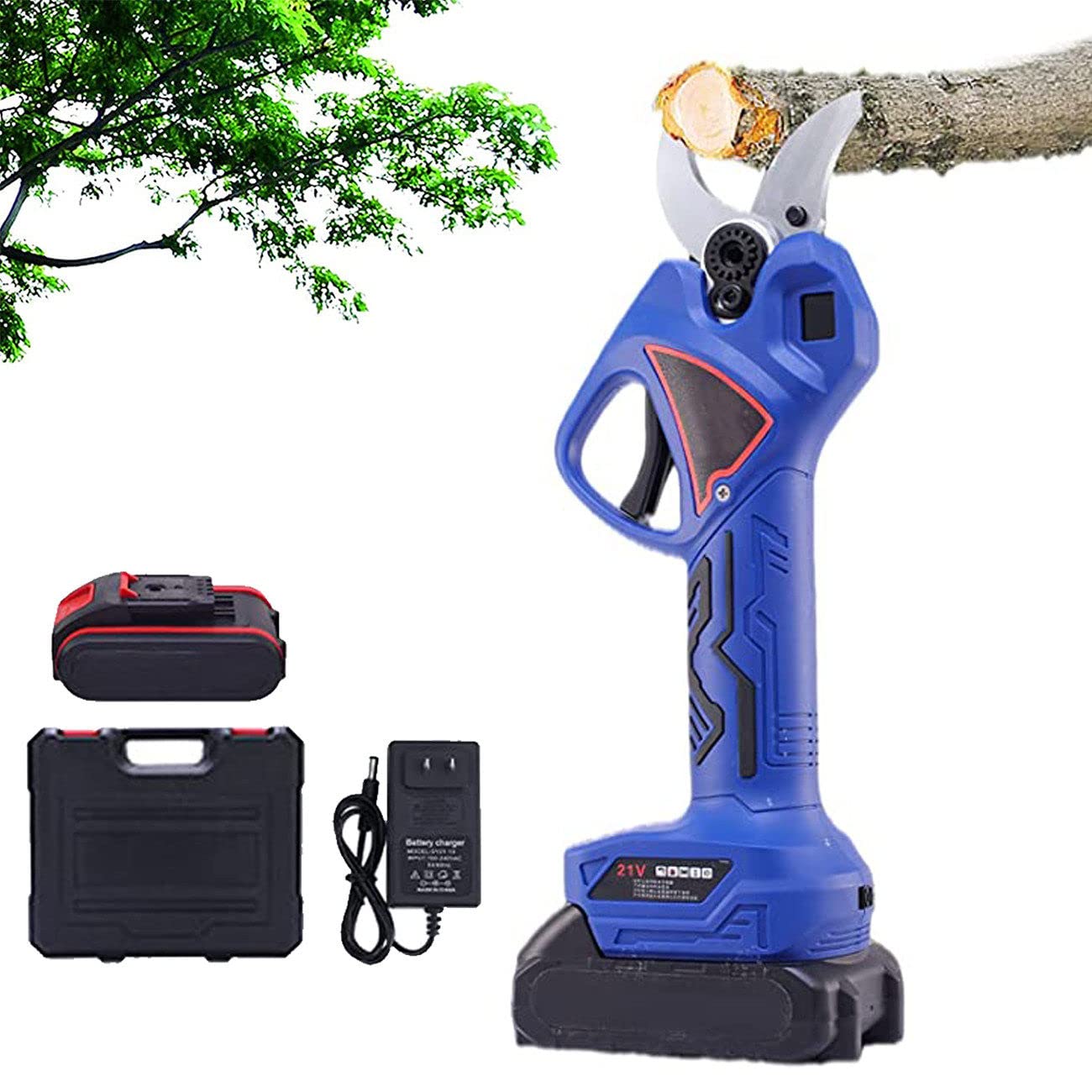 Cesoie Elettriche per Potatura,Batterie Elettriche di Ricambio A Batteria,Potatore A Batteria per Giardinaggio, Taglio di Rami di Alberi da Frutto,Diametro di