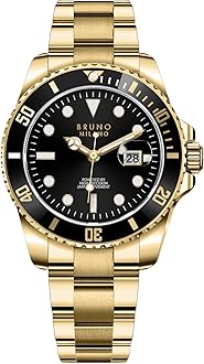 BRUNO MILANORoyal Masterpiece Ultra-Thin Quartz Movement with Stainless Steel Band Fashion Watch for Men and Boys