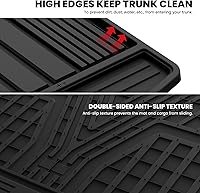 Vista 5 de LASFIT Alfombrillas para automóvil, para todo tipo de clima, elastómero termoplástico personalizable, fácil de limpiar, resistente, no se doblan