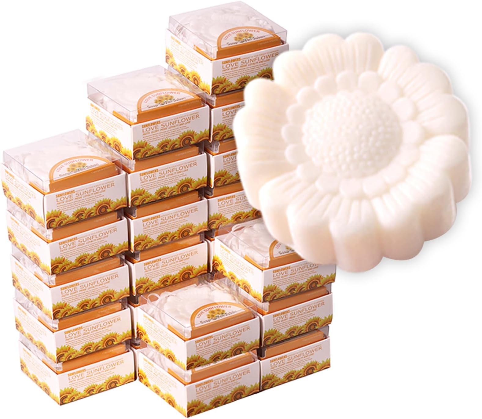AIXIANG 24 Pack Sunflower Style Soap Favours for Wedding & Bridal Shower