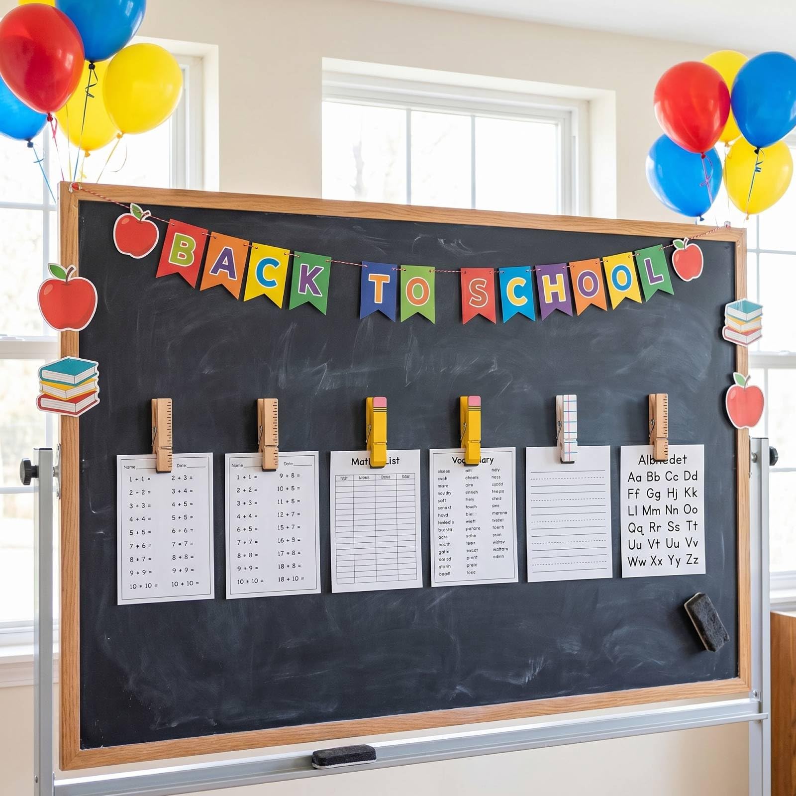 Tenceur Bunte Bleistift-Magnet-Clips für Lehrer, Whiteboard, Kühlschrankmagnet mit Holzklammern, für Lehrer, Kühlschrank, Klassenzimmer, Must-Haves, Wäscheklammern für Fotos, 30 Stück