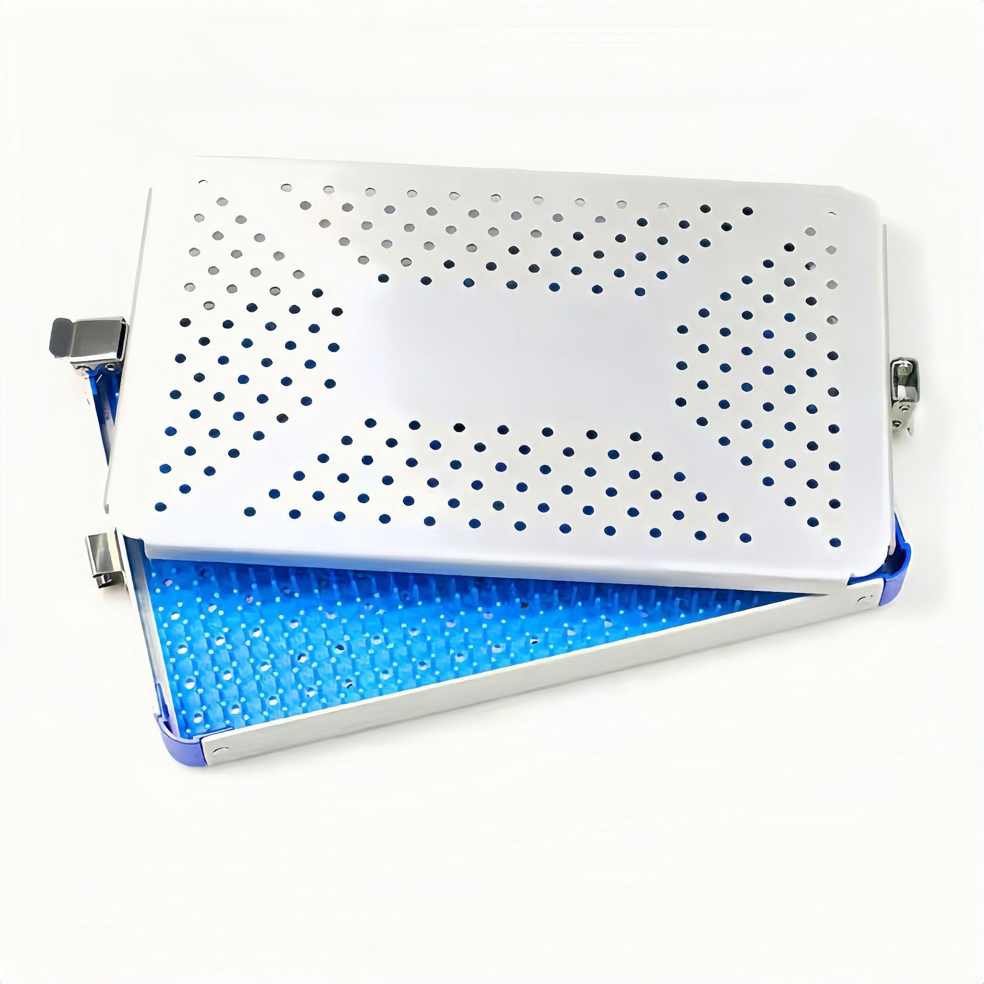 Estuche Esterilizador de Aluminio con Base Antigolpes，Caja Profesional para Herramientas Quirúrgicas, Odontológicas y de Estética