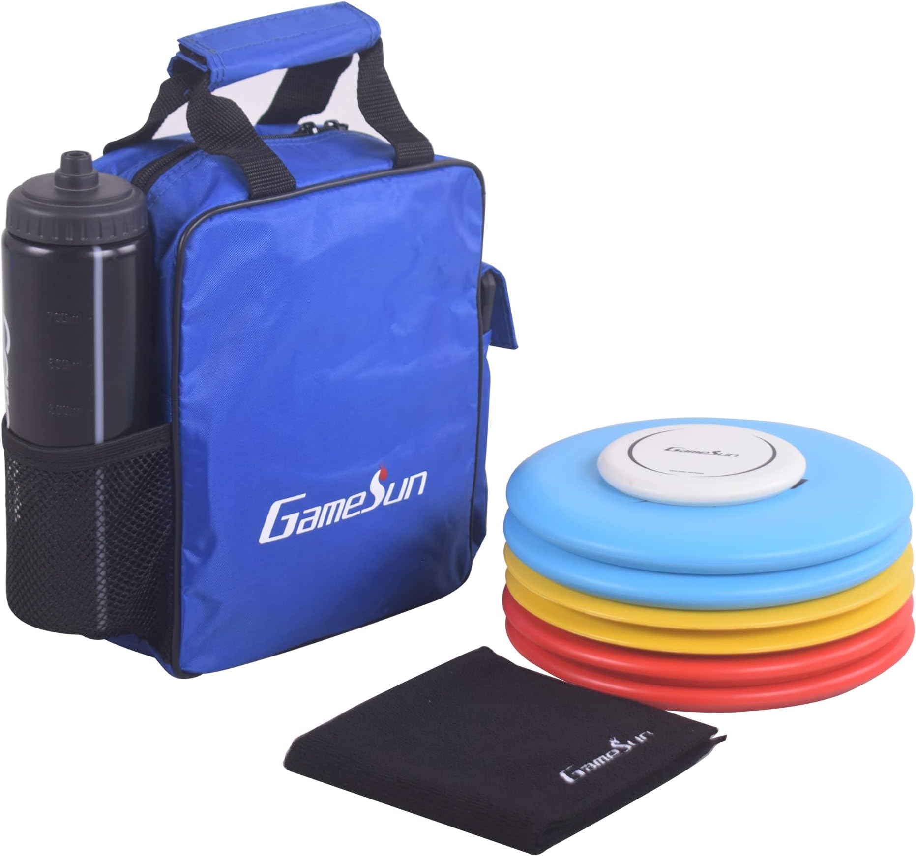 Gamesun Disc Golf Set with 6 Discs and Mini Disc,Starter Disc Golf Bag,Towel