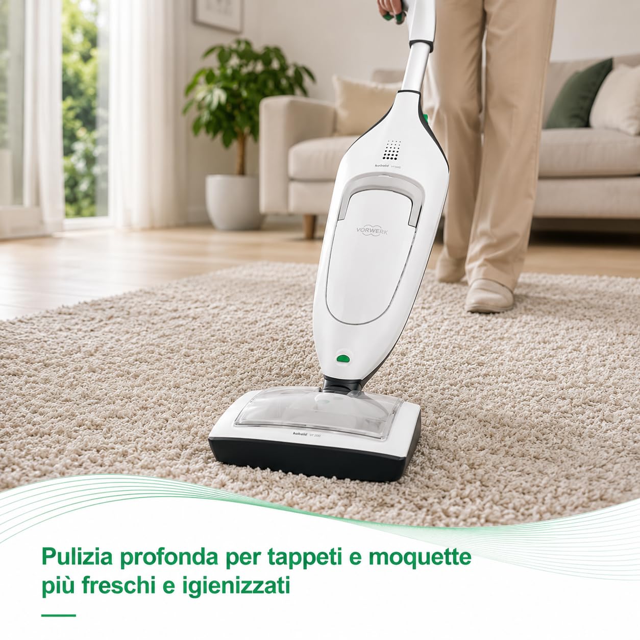 Lavatappeto VF200/220S NUOVO ORIGINALE per Folletto VK200/220S - Accessorio per Pulizia Tappeti e Moquette Ricambio ORIGINALE per Rinfrescare Superfici, Tessili Casa