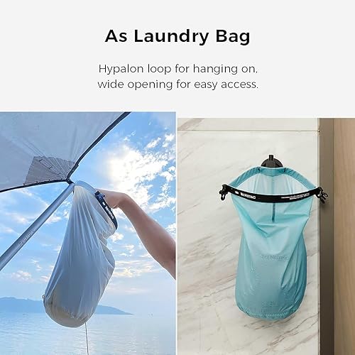 Miniatura 4 de Bee Nesting Juego de bolsas secas ultraligeras para mochileros, saco seco impermeable para camping, senderismo, motocicleta, saco de cosas ligeras,