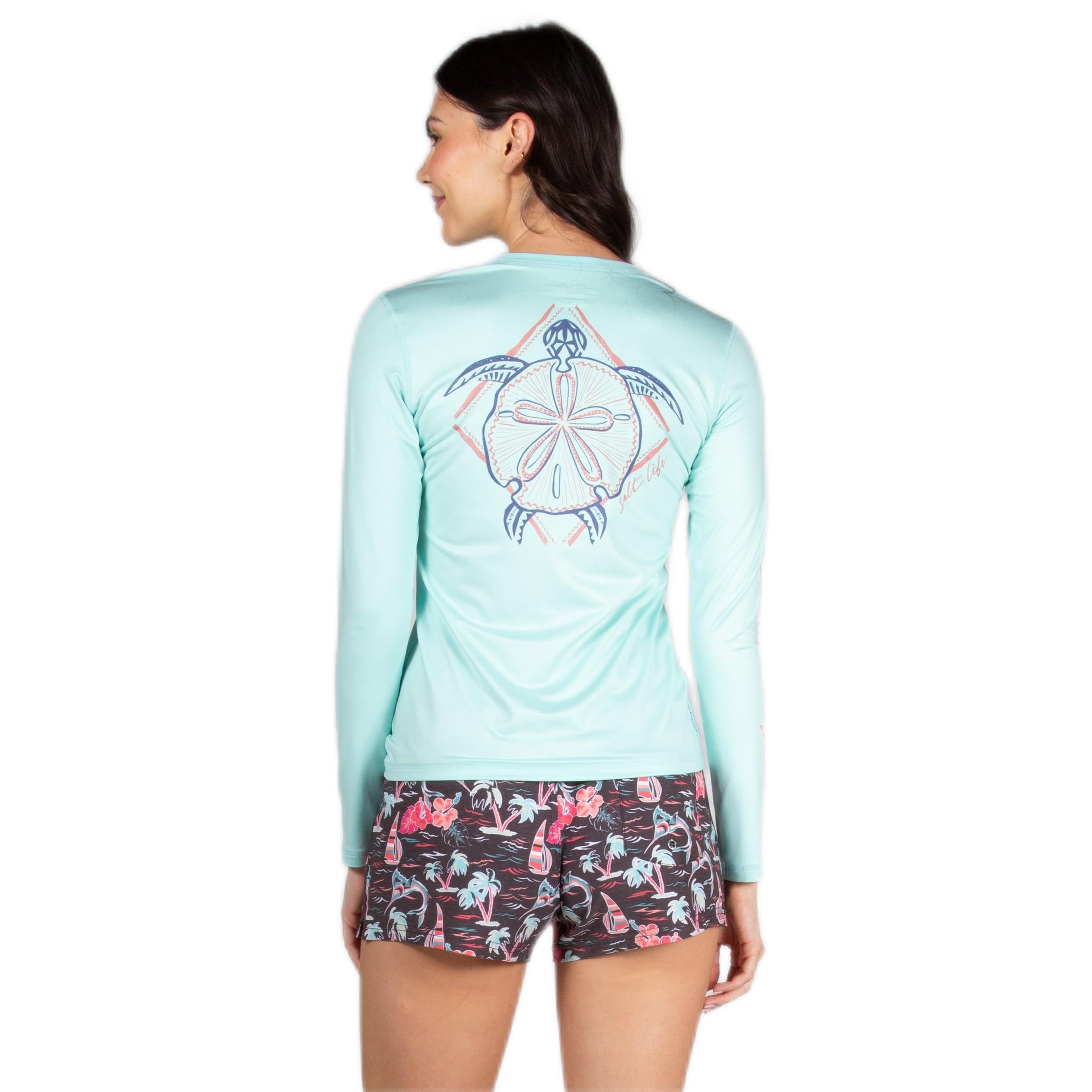 Salt LifeWomen's Turtle Diamond Long Sleeve Performance Tee