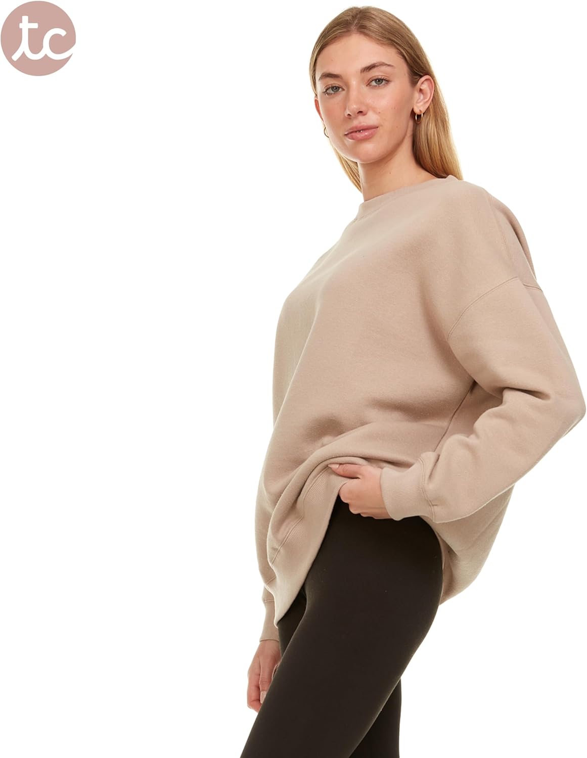 Oversized Sweatshirt for Women – Crewneck Fleece Pullover Sweatshirt Plus Size Included - Image 4