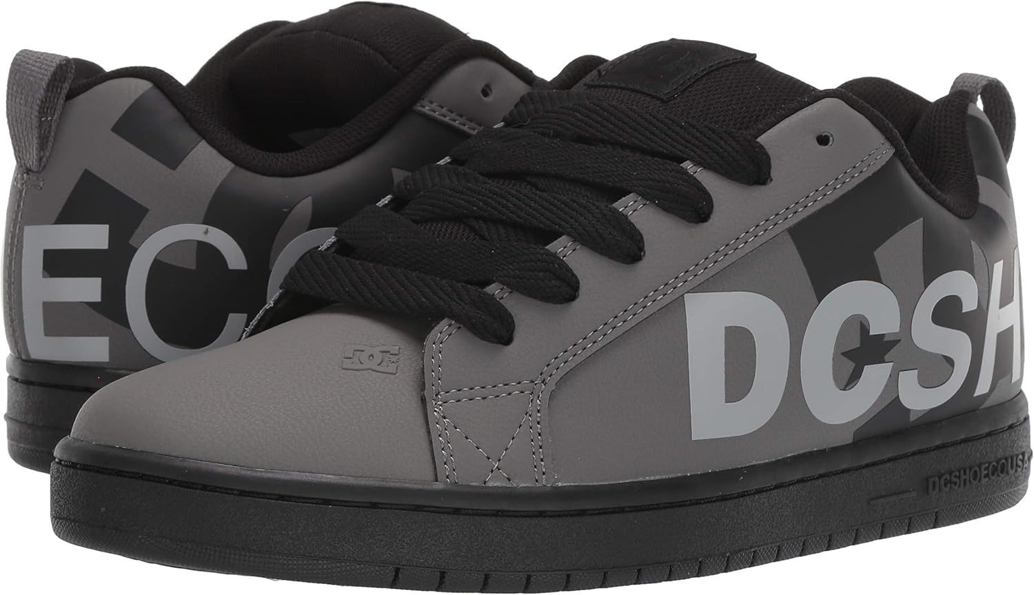 DC Men's Court Graffik SE Shoe, Grey/Black/Grey, 9.5 M US