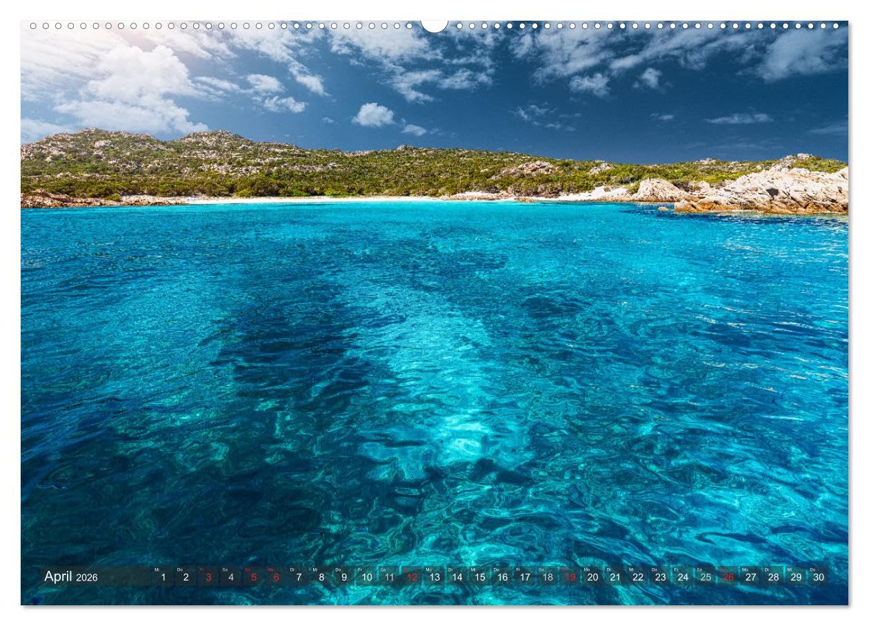 Sardinien - Karibik des Mittelmeers (Wandkalender 2026 DIN A2 quer), CALVENDO Monatskalender: Karibische Träume im Mittelmeer (CALVENDO Natur)
