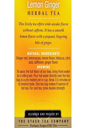 Stash Tea Ginger Lemon Tea - 20 Ct