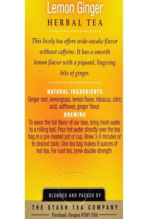 Stash Tea Ginger Lemon Tea - 20 Ct